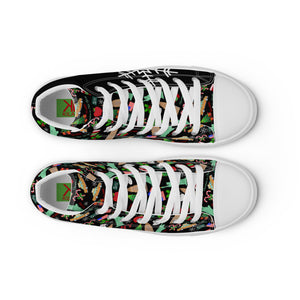 Men’s high top canvas shoes 'Christmas in New York'