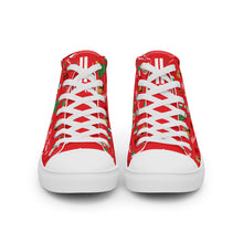 Load image into Gallery viewer, Men’s high top canvas shoes &#39;Buon Natale&#39;
