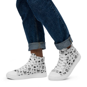 Men’s high top canvas shoes 'Skull'