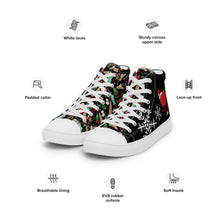 Load image into Gallery viewer, Men’s high top canvas shoes &#39;Christmas in New York&#39;
