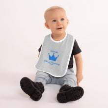 Load image into Gallery viewer, Embroidered Baby Bib &#39;Prince Crown&#39;
