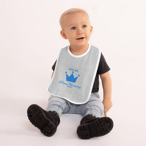 Embroidered Baby Bib 'Prince Crown'