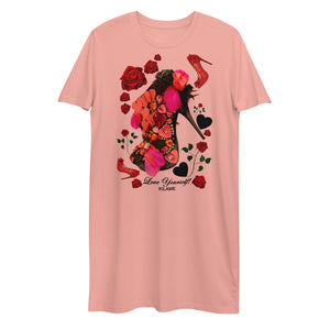 Organic cotton t-shirt dress 'Deep Love'
