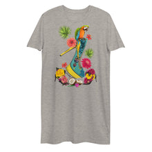Load image into Gallery viewer, Organic cotton t-shirt dress &#39;Parrot&#39;

