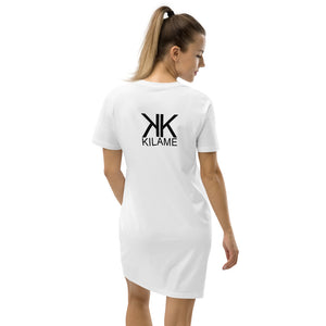 Organic cotton t-shirt dress Solp 'Travel Blogger Girl'