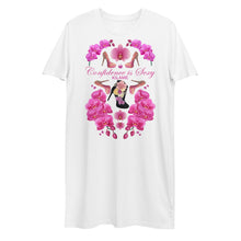 Load image into Gallery viewer, Organic cotton t-shirt dress &#39;Orchidee&#39;
