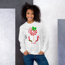 Load image into Gallery viewer, Sweatshirt Peppermint &#39;Happy Holidays&#39;
