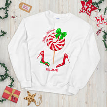 Load image into Gallery viewer, Sweatshirt Peppermint &#39;Happy Holidays&#39;
