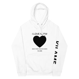 Unisex eco raglan hoodie 'I love NYFW'