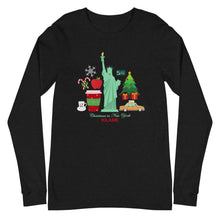 Load image into Gallery viewer, Unisex Long Sleeve Tee Wall &#39;Christmas in New York&#39;
