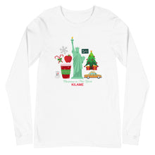 Load image into Gallery viewer, Unisex Long Sleeve Tee Wall &#39;Christmas in New York&#39;
