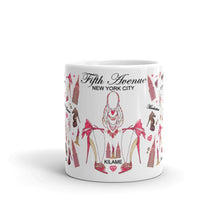 Load image into Gallery viewer, White glossy mug &#39;Fifth Avenue&#39;
