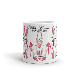 White glossy mug 'Fifth Avenue'