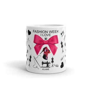 White glossy mug 'Fashion Week'