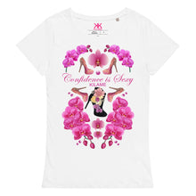 Load image into Gallery viewer, Women’s basic organic t-shirt &#39;Passion flower&#39;
