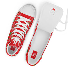 Load image into Gallery viewer, Women’s high top canvas shoes &#39;Buon Natale&#39;
