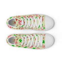 Load image into Gallery viewer, Women’s high top canvas shoes &#39;Peppermint&#39;
