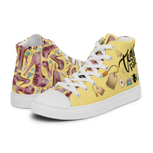 Load image into Gallery viewer, Women’s high top canvas shoes &#39;Tea Party&#39;
