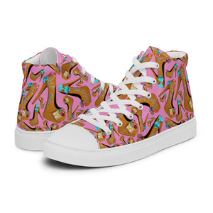 Women’s high top canvas shoes 'Eat me drink me'