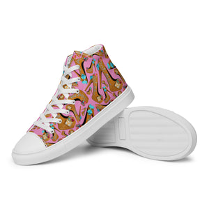 Women’s high top canvas shoes 'Eat me drink me'
