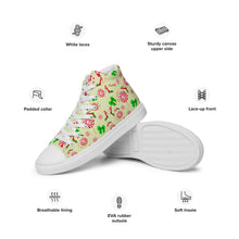 Load image into Gallery viewer, Women’s high top canvas shoes &#39;Peppermint&#39;
