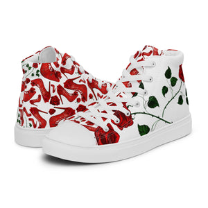 Women’s high top canvas shoes 'Love yourself'