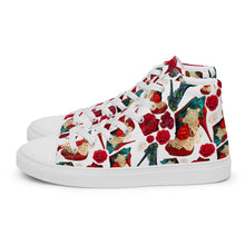 Load image into Gallery viewer, Women’s high top canvas shoes &#39;Amore tricolore&#39;

