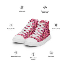 Load image into Gallery viewer, Women’s high top canvas shoes &#39;Pink Diamond&#39;
