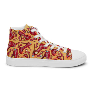 Women’s high top canvas shoes 'Down the rabbit hole'