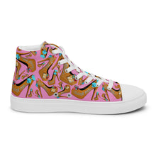 Load image into Gallery viewer, Women’s high top canvas shoes &#39;Eat me drink me&#39;
