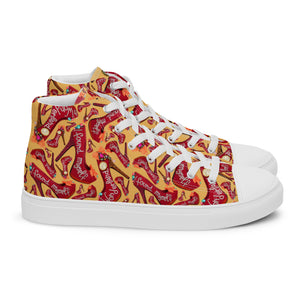 Women’s high top canvas shoes 'Down the rabbit hole'