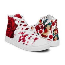 Load image into Gallery viewer, Women’s high top canvas shoes &#39;Amore tricolore&#39;

