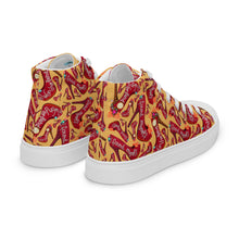 Load image into Gallery viewer, Women’s high top canvas shoes &#39;Down the rabbit hole&#39;
