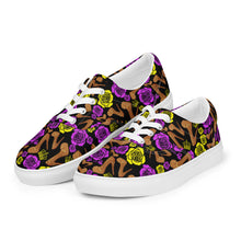 Load image into Gallery viewer, Women’s lace-up canvas shoes &#39;Purple Gold&#39;
