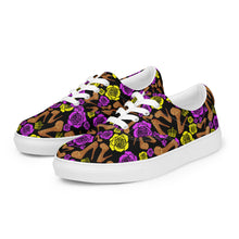 Load image into Gallery viewer, Women’s lace-up canvas shoes &#39;Purple Gold&#39;
