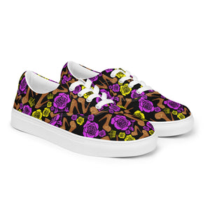 Women’s lace-up canvas shoes 'Purple Gold'