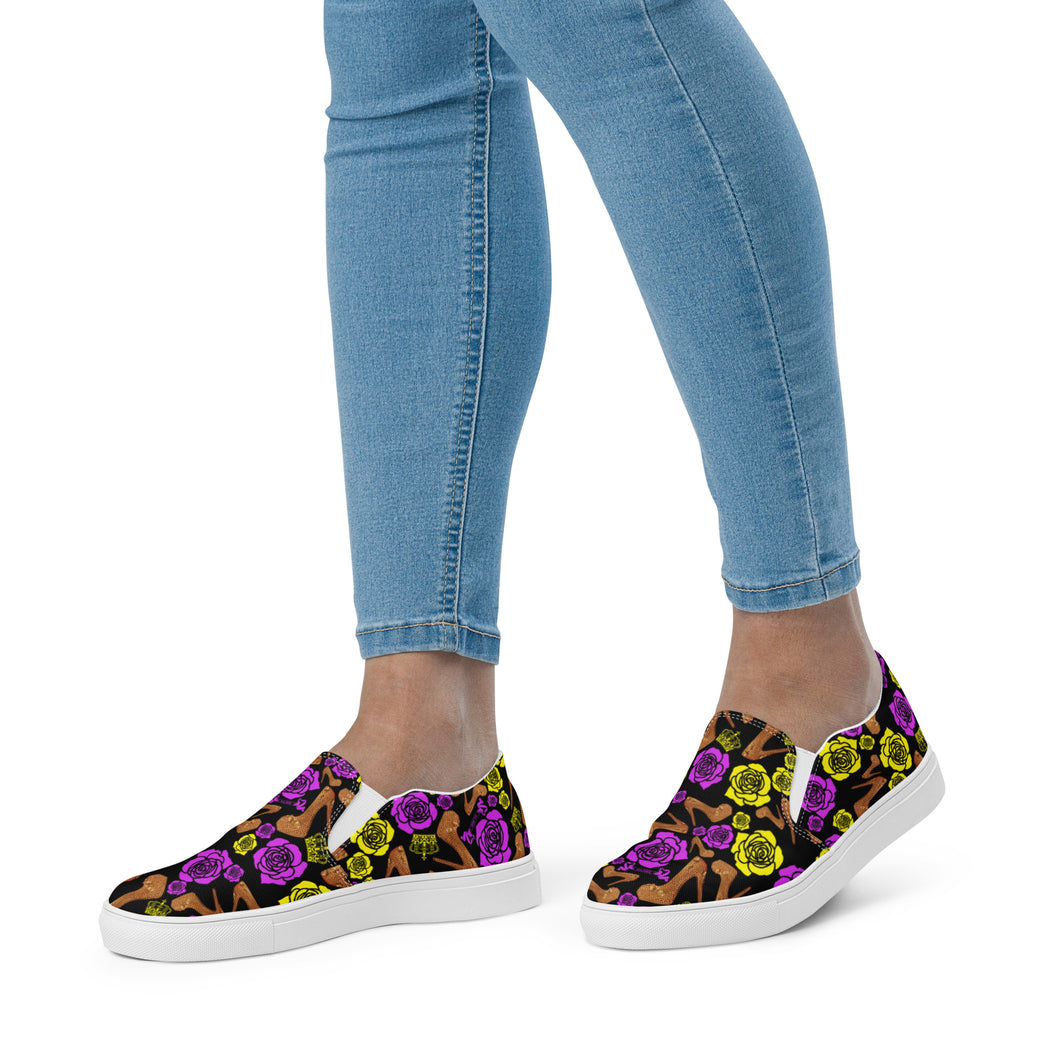 Women’s slip-on canvas shoes 'Purple Gold'