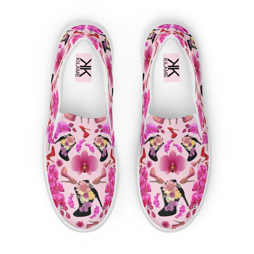 Women’s slip-on canvas shoes 'Secret garden'