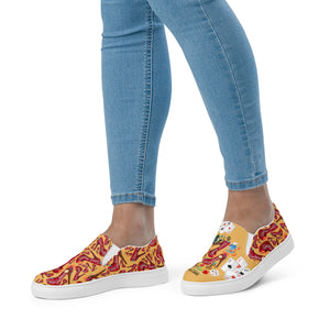 Women’s slip-on canvas shoes 'Down the rabbit hole'