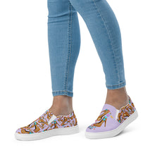 Load image into Gallery viewer, Women’s slip-on canvas shoes &#39;Eat me drink me&#39;
