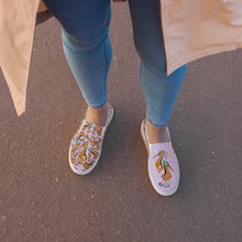 Load image into Gallery viewer, Women’s slip-on canvas shoes &#39;Eat me drink me&#39;
