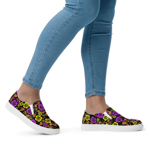 Women’s slip-on canvas shoes 'Purple Gold'