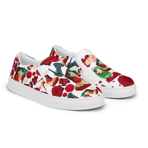 Women’s slip-on canvas shoes 'Amore tricolore'